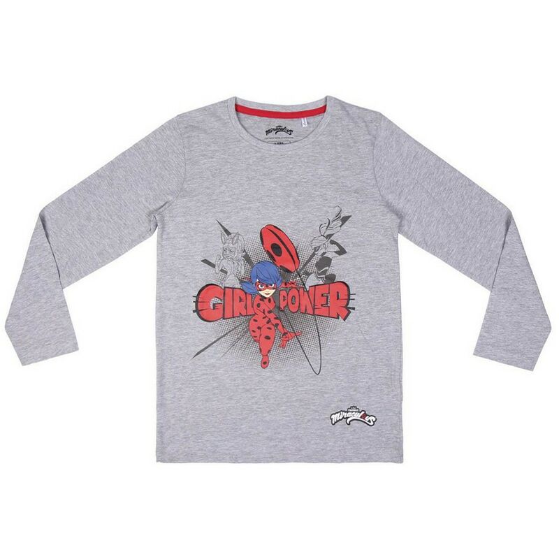 

Camiseta de Manga Larga Infantil Gris - Lady Bug