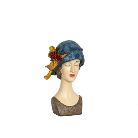 Lady Elegant Resin Büste 19x16x35cm