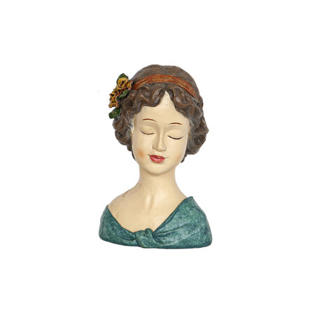 Lady Elegant Resin Büste 20x17x29cm