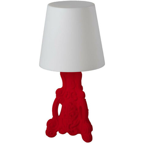 Lady of Love  Rosso fiamma  originale Slide di design lampada da appoggio di design colorata barocca interno esterno giardino soggiorno ingresso camera sala da pranzo credenza tavolo