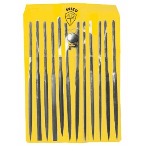 LAE12E Set di lime ad ago medio-fine, 12 pezzi, design ergonomico.