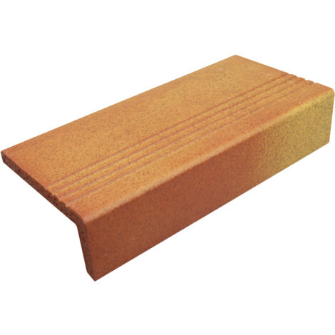 AMMONIT KERAMIK Längsschenkel mit Rille Spaltplatte 24 x 11,5 x 5,2 cm herbstfarben Spaltplatten