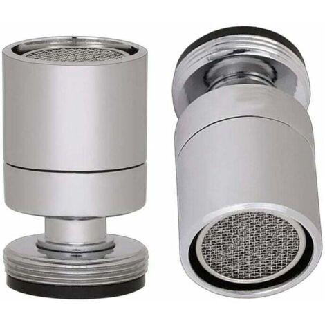 L'aérateur de filetage male de 24 mm,baril de robinet d'évier pivotant, D'économie d'eau robinet robinet bec aérateur pour la cuisine de la salle de bain, Chrome poli (M24)-Fei Yu