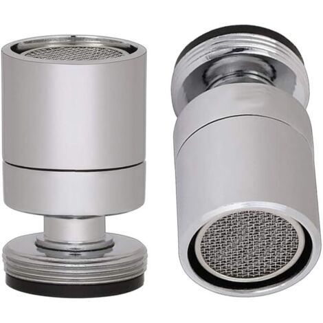 L'aérateur de filetage male de 24 mm,baril de robinet d'évier pivotant, D'économie d'eau robinet robinet bec aérateur pour la cuisine de la salle de bain, Chrome poli (M24)-Fei Yu