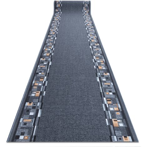 Läufer Antirutsch BOMBAY grau 100cm grey 100x930 cm