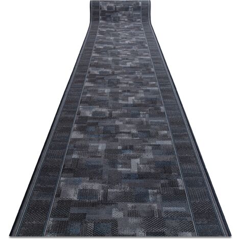 Läufer Antirutsch TRIBE anthrazit 100cm grey 100x900 cm