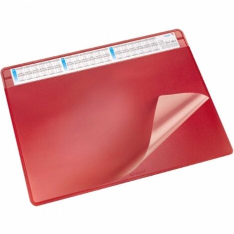 LÄUFER Schreibunterlage Läufer Durella Soft 65 x 50 cm (B x H) mit Folienauflage Kunststoff rot