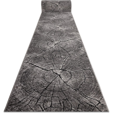 Läufer SILVER Tronko Baum Holz grau 70cm grey 70x150 cm