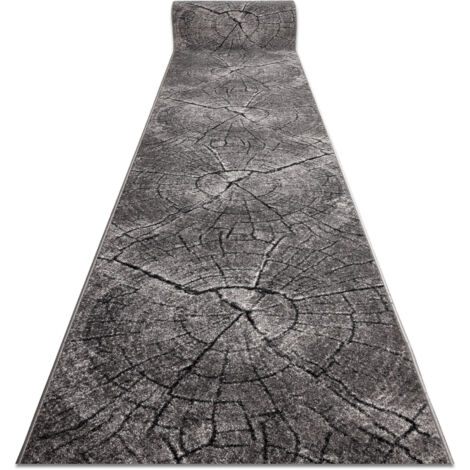 Läufer SILVER Tronko Baum Holz grau 80cm grey 80x500 cm