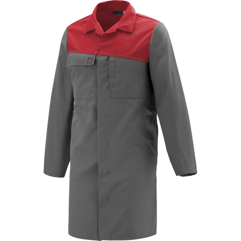 Blouse cover gris charcoal / rouge l