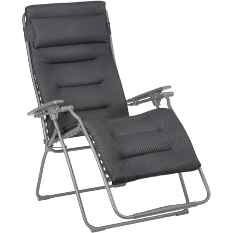 Lafuma Futura XL BeComfort® Relaxliege Sonnenliege Gartenliege Dark Grey Titane