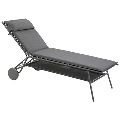 Lafuma Miami II Haut BeComfort® Duo Sonnenliege Gartenliege Relaxliege Dark Grey