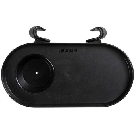 Lafuma Mobile Portabicchieri per Poltrona Relax Lafuma Mobile in plastica Riciclata al 100%, Nero, LFM52550247