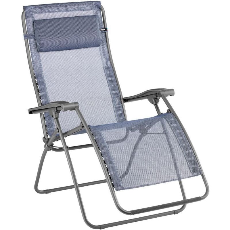 Lafuma Mobilier - Fauteuil Relax Jardin - Chaise Longue Zéro Gravité - Rsxa Clip - Batyline® Iso - Bleu Ocean