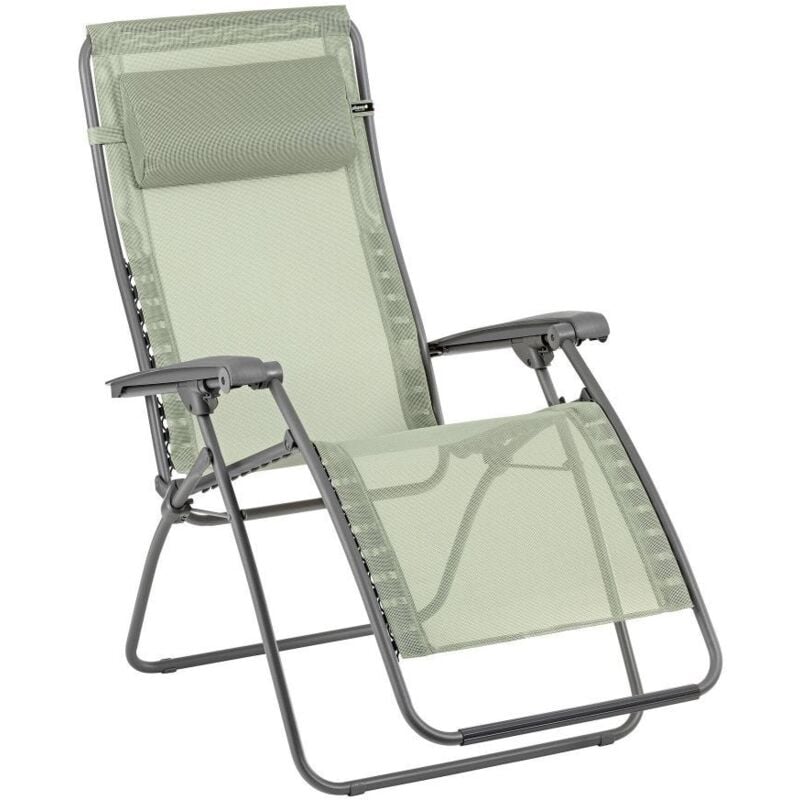 Lafuma Mobilier - Fauteuil Relax Jardin - Chaise Longue Zéro Gravité - Rsxa Clip - Batyline® Iso - Vert Moss