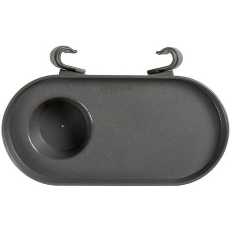 Lafuma Mobilier Mobile Portabicchieri per Poltrona Relax in plastica Riciclata al 100%, Titanio, LFM52559105