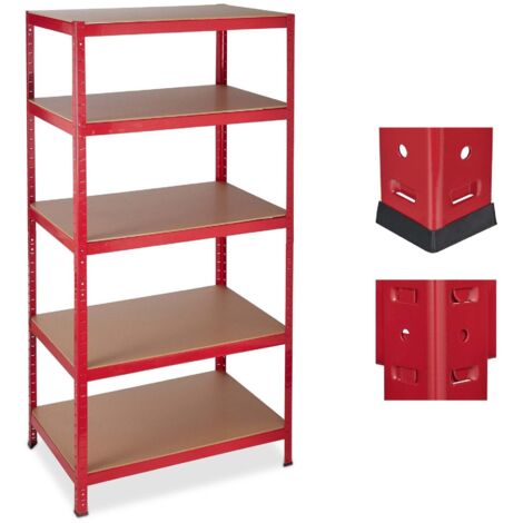 Lagerregal 180x90x60 rot 8843
