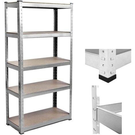 Shelf Creations Basic Schwerlastregal 230x70x60cm Verzinkt 6 Böden - Regal Kellerregal Metallregal Smartes Steckregal Lagerregal Werkstattregal Archivregal Industrieregal Haushaltsregal Ordnerregal