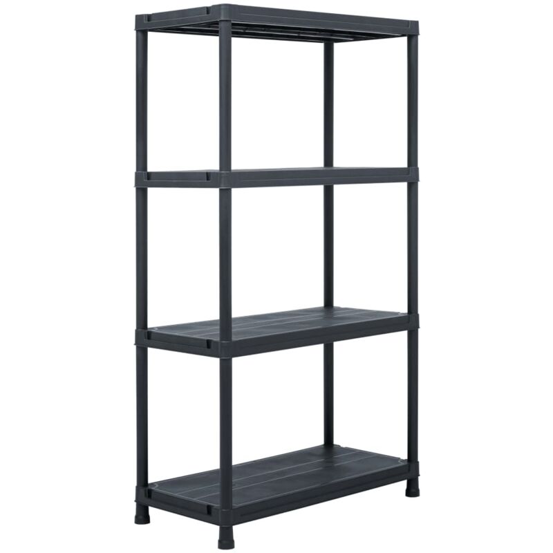 Lagerregal Schwarz 100 Kg 60 X 30 X 138 Cm Kunststoff Vidaxl