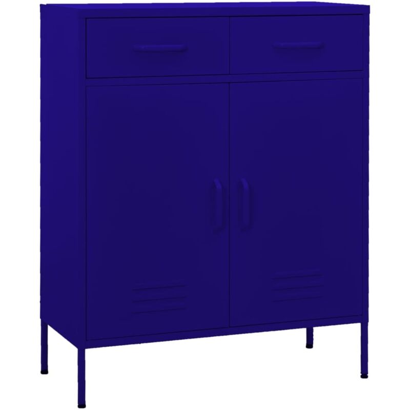 Vidaxl Lagerschrank Marineblau 80x35x101, 5 Cm Stahl