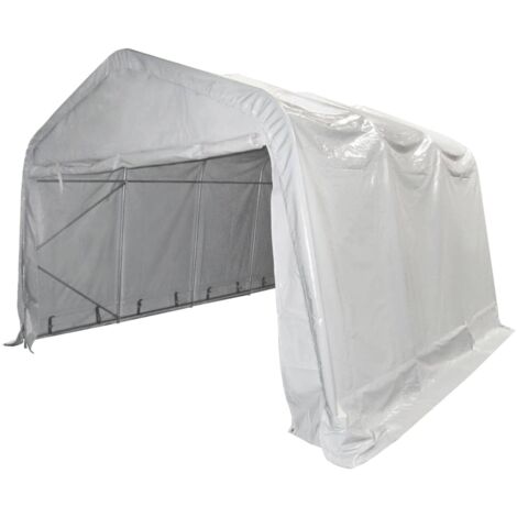 Lagerzelt PVC 550 g/m² 4x6 m Weiß vidaXL