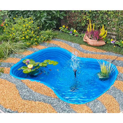 Laghetto Artificiale da Giardino 178x125x45 cm in Polietilene 610 Litri Azzurro
