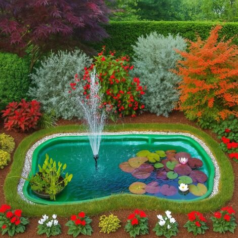 Laghetto da giardino maggiore verde e pompa gda 6000 uvc 11 watt
