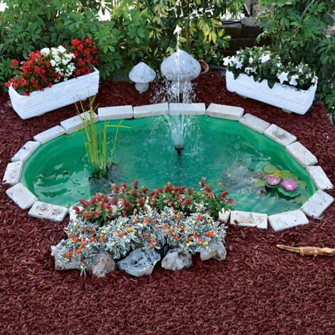 Laghetto da giardino nemi verde e pompa gda 1500 uvc 5 watt
