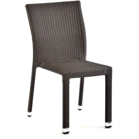 Lagos 830 x 420 Rattan Side Chair - Mocca Cream