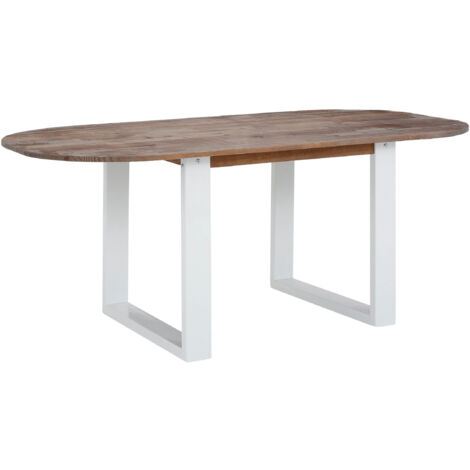 Lagos-Table à manger 220 cm 10 places en Brun Pin