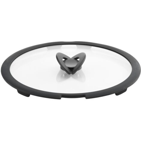 Lagostina Coperchio Vetro 28cm Ingenio Manicatura Salvaspazio Bordo in Silicone