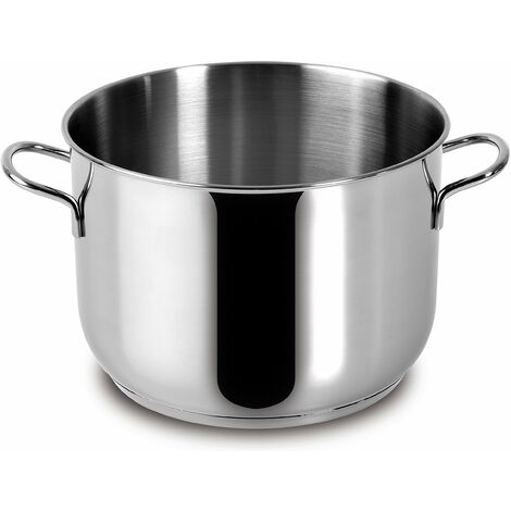 Lagostina Every Pentola Ø 22 cm in Acciaio Inox 18/10 con Fondo Lagoseal Plus, Esterno Satinato e Ampie Manicature, Adatta a Tutte le Fonti di Calore, Inclusa Induzione
