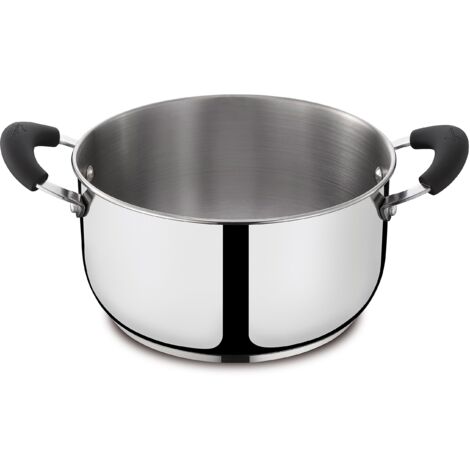 Lagostina Gioiosa Casseruola Fonda con 2 Maniglie, Acciaio Inox 18/10, Diametro Ø 18 cm, 2.3 Litri, Pentola Induzione, Gas e Forno fino a 250 °C, Finitura Lucida Esterna e Satinata Interna