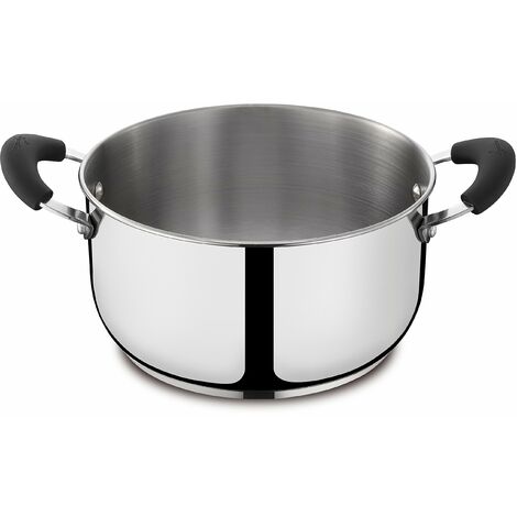Lagostina Gioiosa Casseruola Fonda con 2 Maniglie, Acciaio Inox 18/10, Diametro Ø 22 cm, 4.0 Litri, Pentola Induzione, Gas e Forno fino a 250 °C, Finitura Lucida Esterna e Satinata Interna