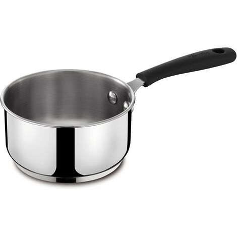 Lagostina Gioiosa Casseruola Fonda in Acciaio Inox 18/10 Ø 14 cm, Pentola Induzione, Gas e Forno fino a 250 °C, Finitura Lucida Esterna e Satinata Interna, con Manico in Bakelite