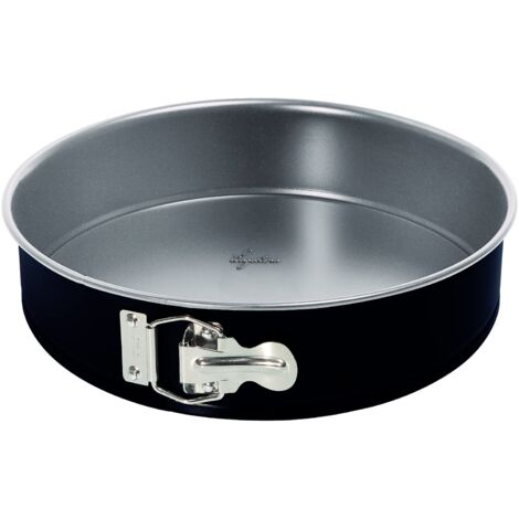 Lagostina Gustosa Tortiera Apribile con Cerniera in Acciaio Antiaderente per Forno, Nero, Diametro 24 cm