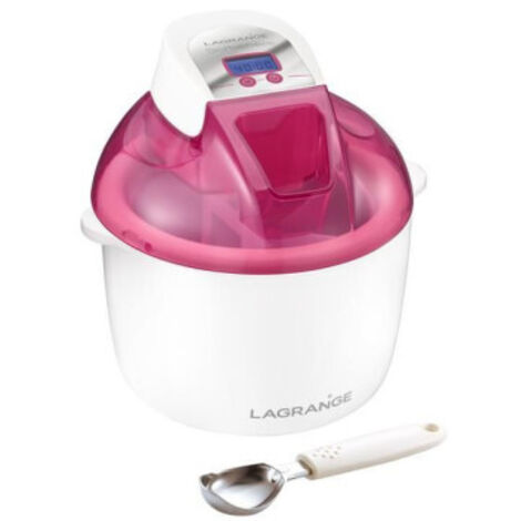 LAGRANGE Machine à glaces cuve 1.8L Sorbetière 12W + Cuillère Framboise
