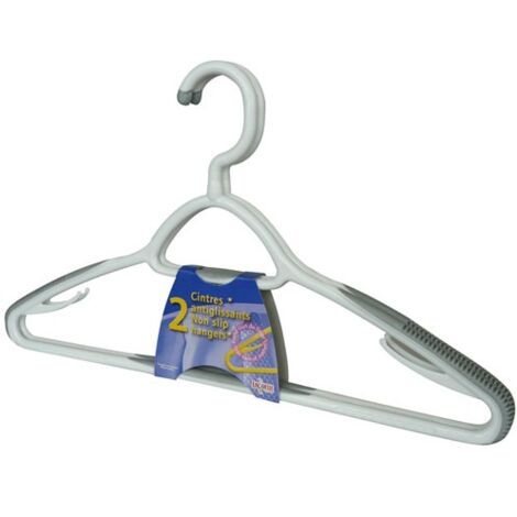 LAGUELLE - Cintre adulte plastique x2 43cm antiglisse
