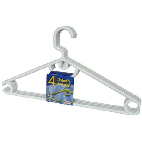 LAGUELLE - Cintre adulte plastique x4 42cm gain de place
