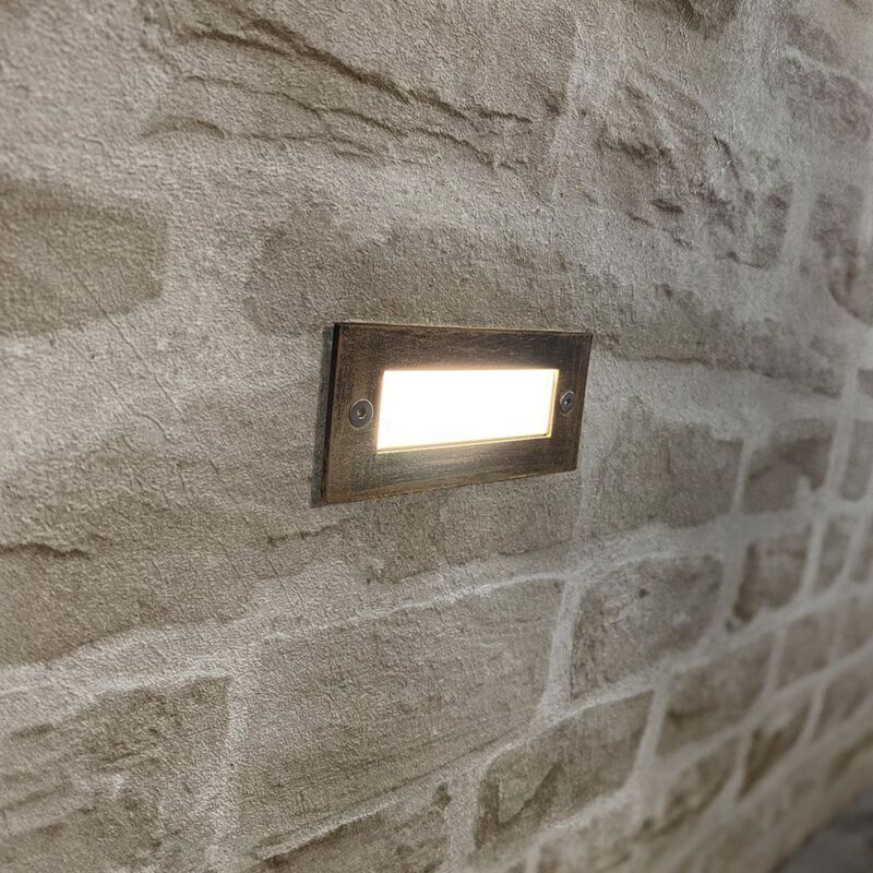 Laguna da incasso a parete da esterno 1,5 w IP65 2 coperture Température de Couleur: Bianco caldo 3000K