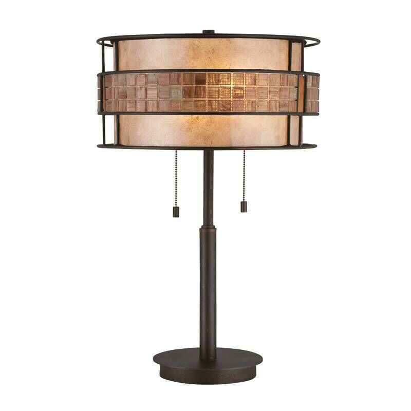 Laguna - 2 Light Table Lamp Renaissance Copper, E27 - Elstead