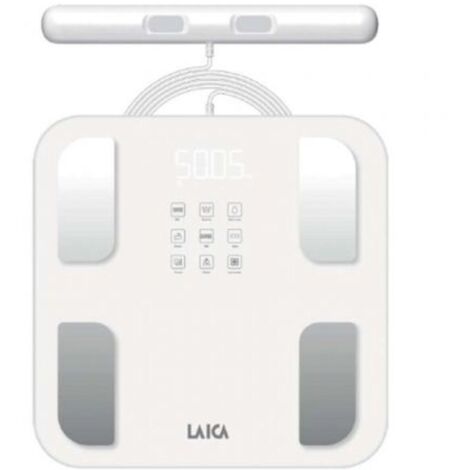 Laica Bilancia Pesapersone Smart Analisi Composizione Corporea 8 Elettrodi Compatibile iOS e Android