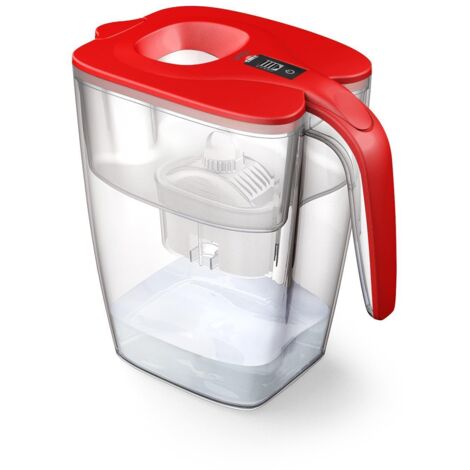 Laica Caraffa Filtrante BIG Milano - Bianca - 3,7L - con 1 Filtro bi-flux, Preserva i sali minerali e Riduce le sostanze indesiderate - Capacità XXL - Timer digitale - Sicurezza Made in Italy