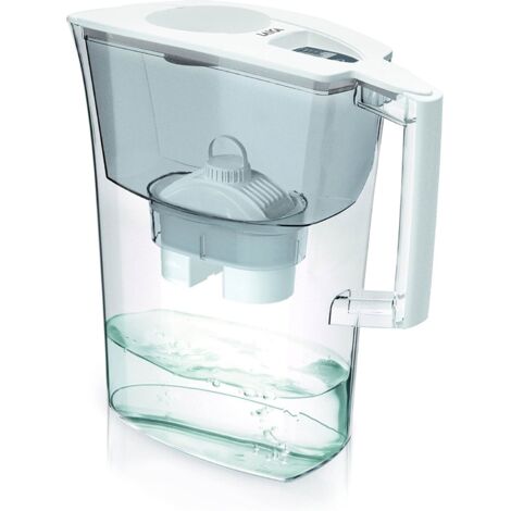 Laica Caraffa Filtrante Prime Line, Bianca, Capacità 3.0L, Preserva sali minerali, riduce cloro e metalli pesanti, sostanze chimiche contaminanti e durezza (Bianco, Con 1 Filtro)