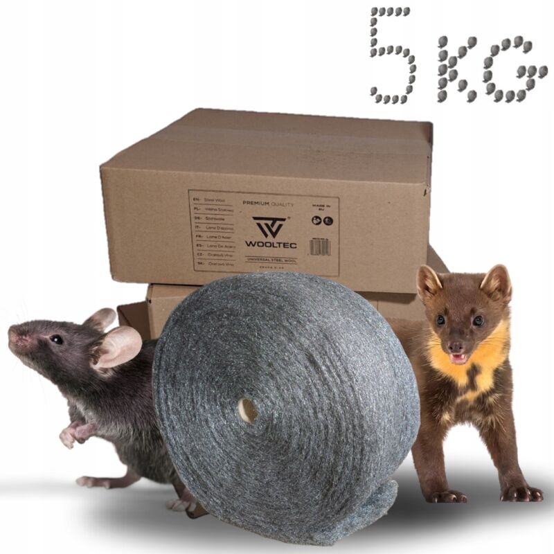Laine d'acier 5kg : Protection efficace contre les rongeurs, les souris et les martres