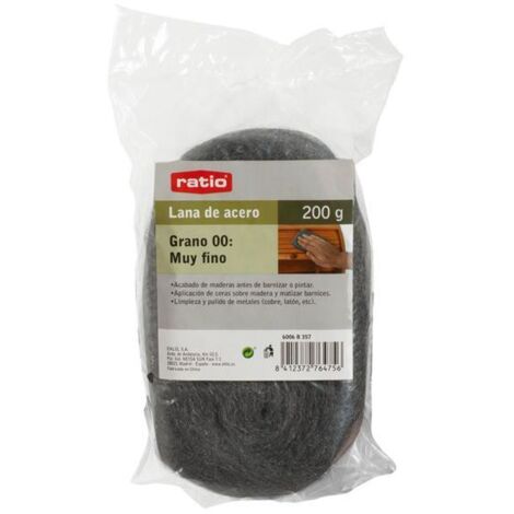 Laine d´acier RATIO 2x200 gr - talla Lana acero fino. 2 madejas 200 gr
