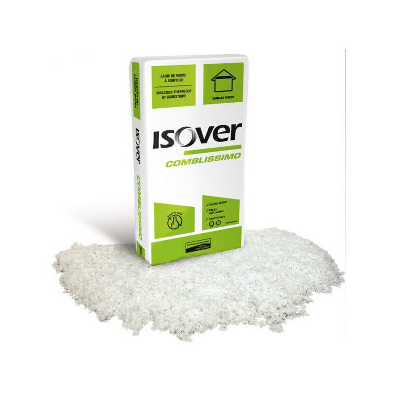 Laine de verre blanche comblissimo sac de 17,3kg 3,80kg/m² pour R7 - sac(s) de 17,3 kg
