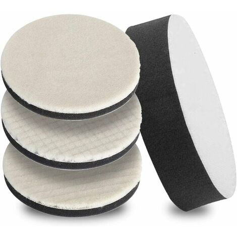 Laine et éponges de polissage de voiture 125 mm Lot de 4 capuchons de polissage Tampons éponge Disque de polissage pour machine à polir Polisseuse Meuleuse Polisseuse de voiture Thisnde
