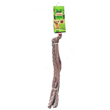Laisse 120cm Rose Refléchissante en Nylon - Friskies Purina