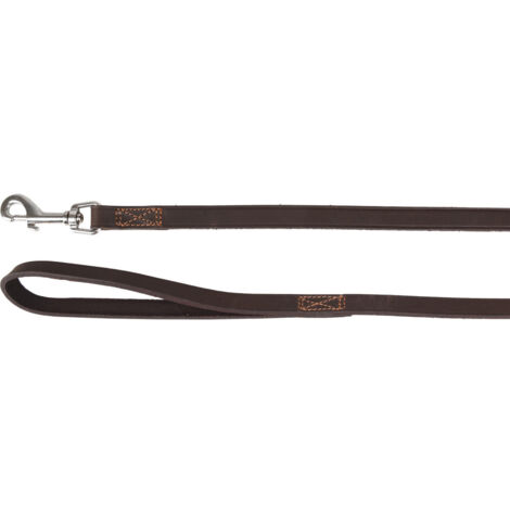 Laisse 130 cm x 16 mm RONDO cousu brun  pour chien - Flamingo